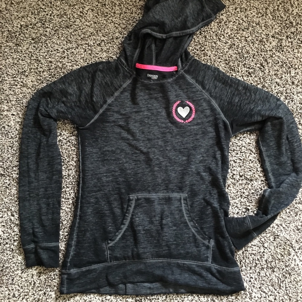 Girls Danskin black burnout hoodie